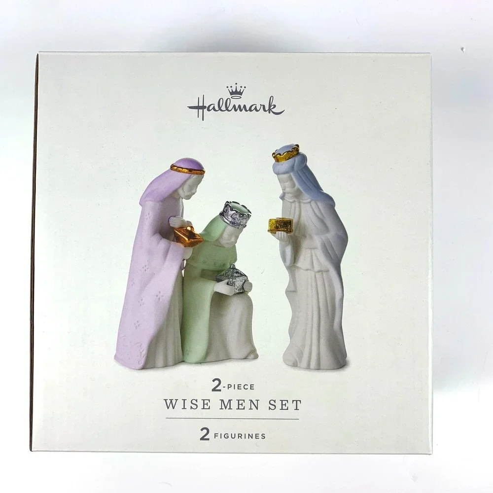 Hallmark Wise Men Set 2 pc‎ Frankincense Myrrh Gold Christmas Nativity